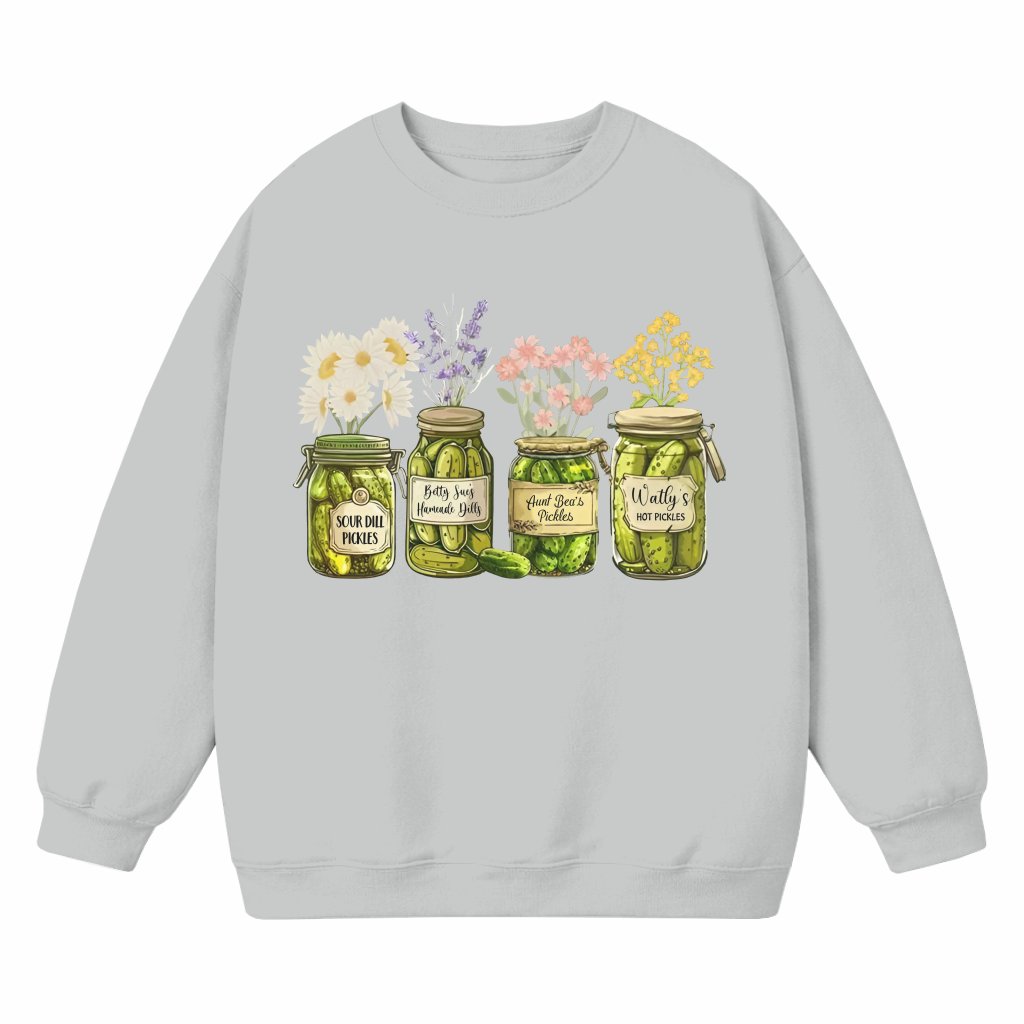 Pickle Lovers Sweatshirt – Christmas Gift for Pickle Lovers Vintage Retro Canning Season - front view