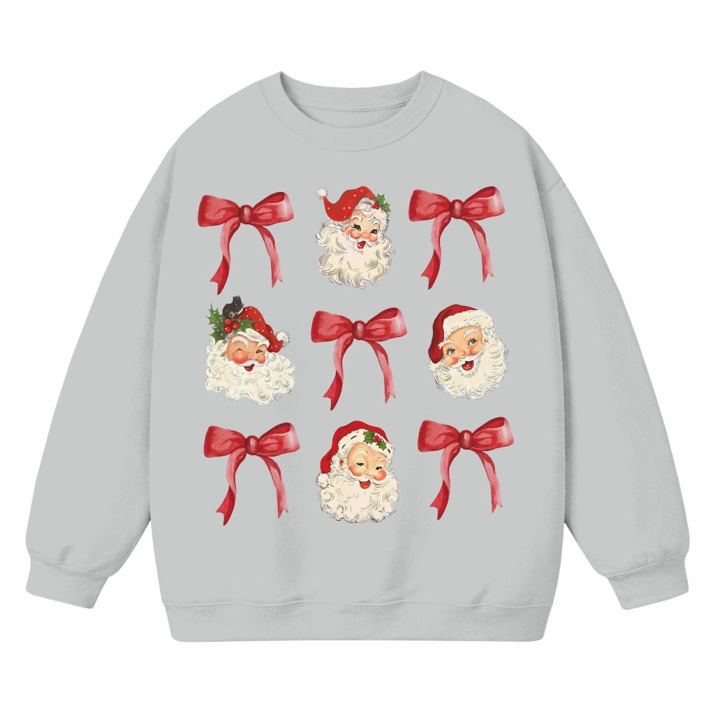 Merry Christmas Coquette Bow Sweatshirt – Christmas Gift for Women Trendy - front view