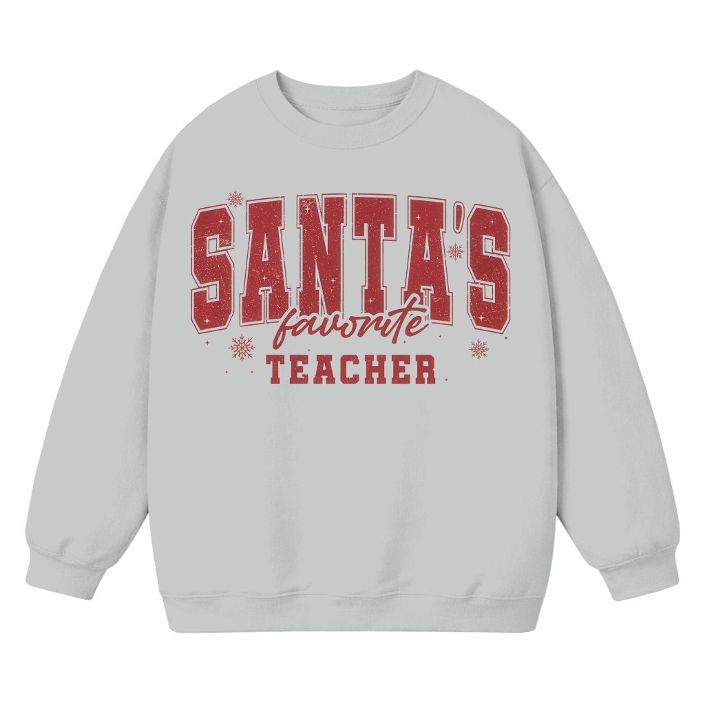 Merry Teacher Sweatshirt – Christmas Gift for Teacher Funny Festive - front view