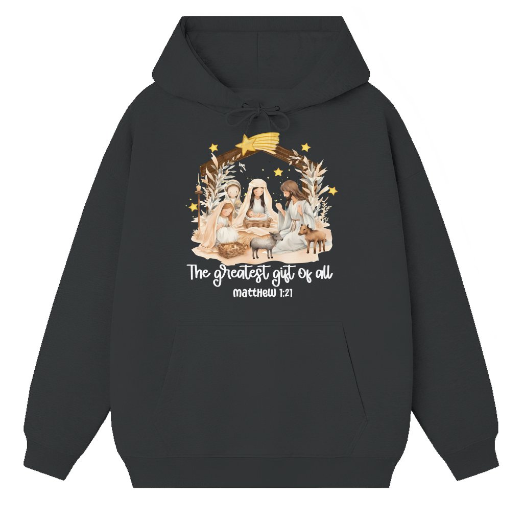 Christian Nativity Hoodie – Christmas Gift Religious Jesus - front view