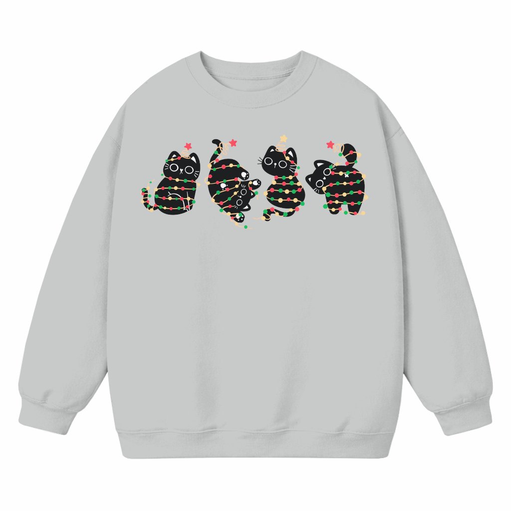 Funny Christmas Cats Sweatshirt – Christmas Gift for Cat Lover - front view