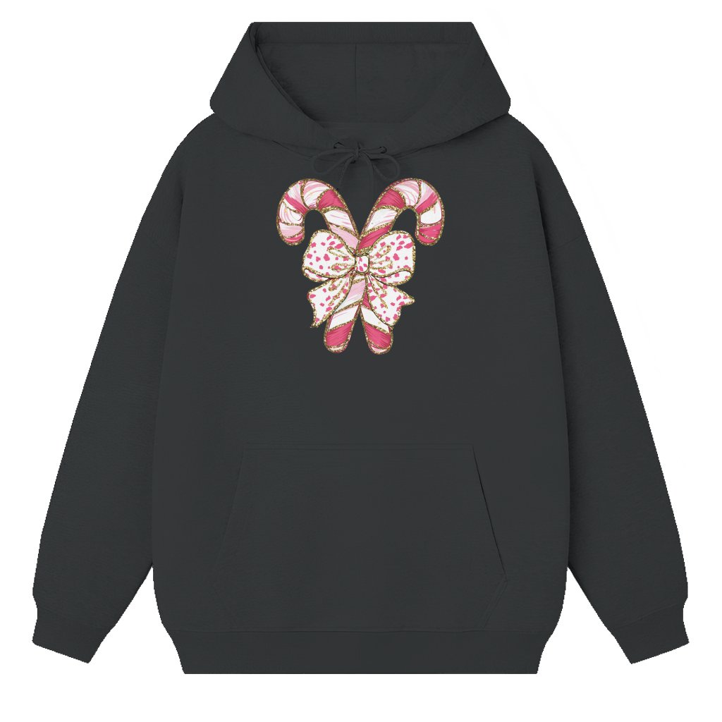Candy Cane Squad Hoodie – Christmas Gift for Squad Trendy Pink Cute - front view