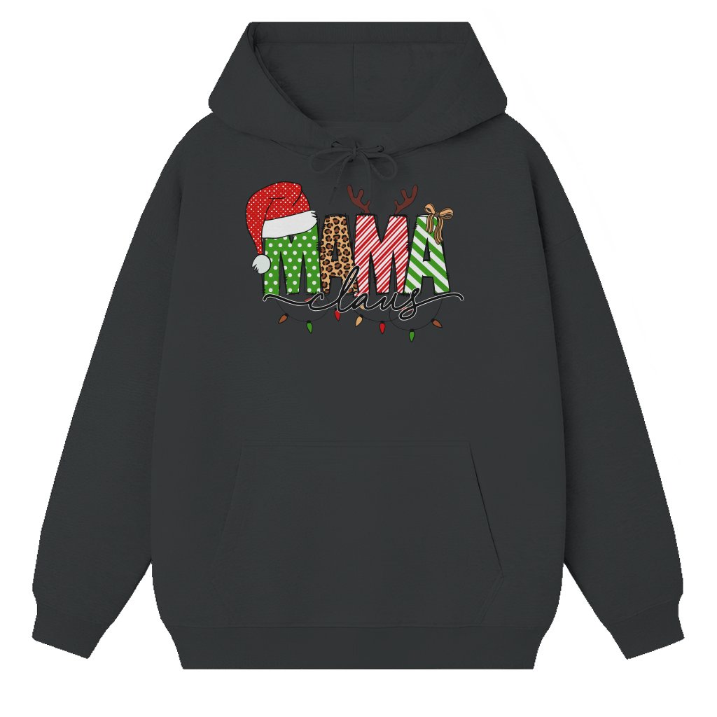 Mama Claus Hoodie – Christmas Gift for Mom Cute Family - front view