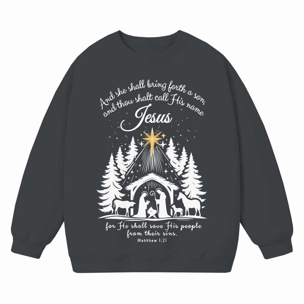 Christian Nativity Sweatshirt – Christmas Religious Joyful Gift - front view