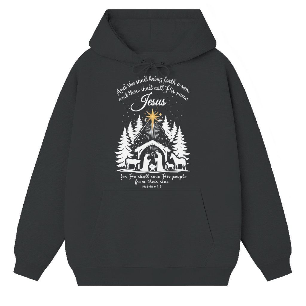 Nativity Hoodie – Christmas Gift for Family Christian - front view