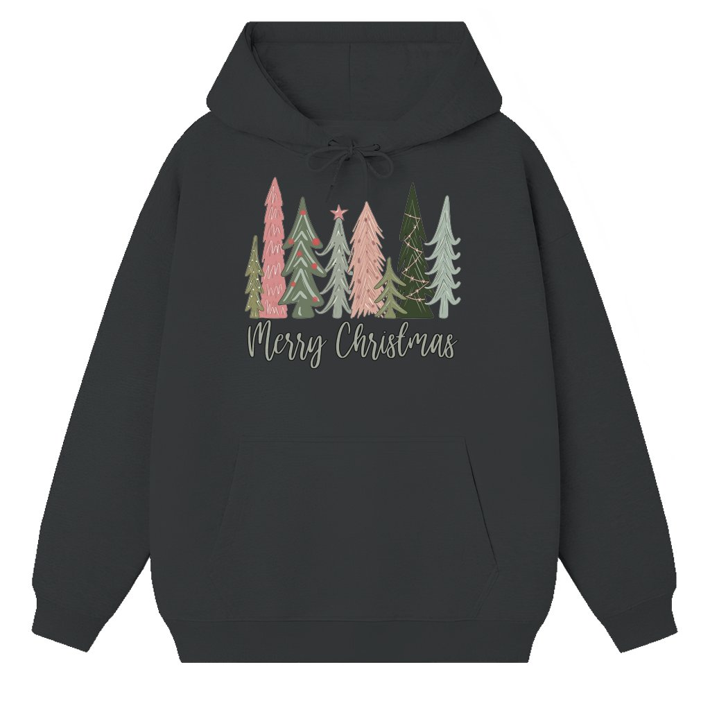 Merry Christmas Tree Hoodie – Christmas Gift Cute Merry Bright - front view
