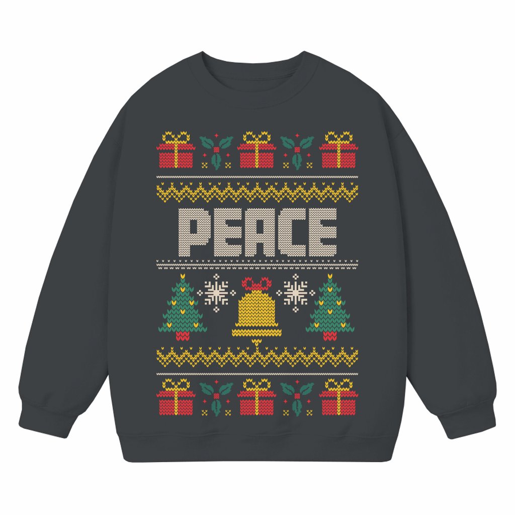 I Come In Peace Funny Sweatshirt – Ugly Christmas Party Gift for Couples - front view