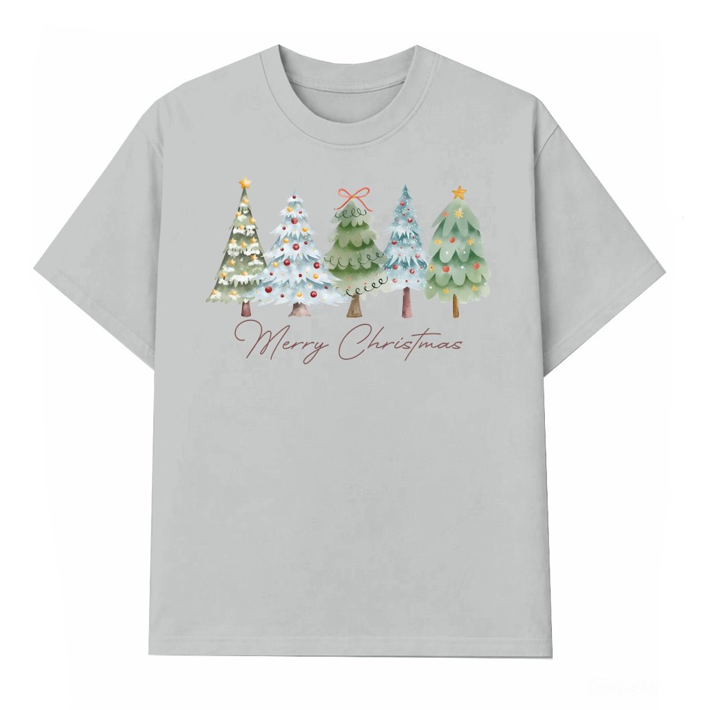 Merry Christmas Tree T-shirt – Christmas Gift Cute Trendy - front view
