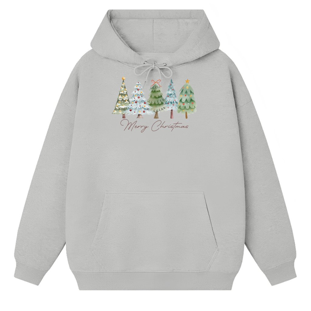 Merry Christmas Tree Hoodie – Christmas Gift Trendy - front view