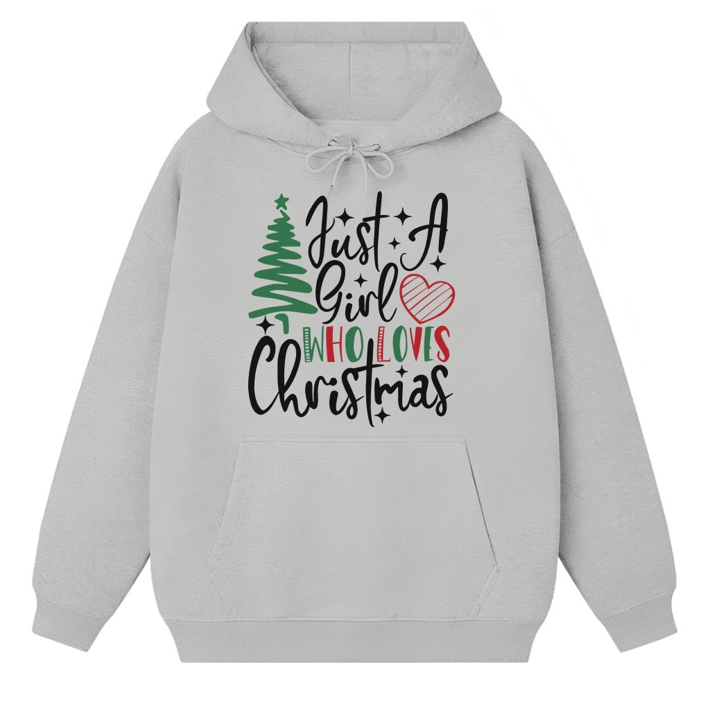 Christmas Tree Letter Print Hoodie – Christmas Gift for Women Cute - front view