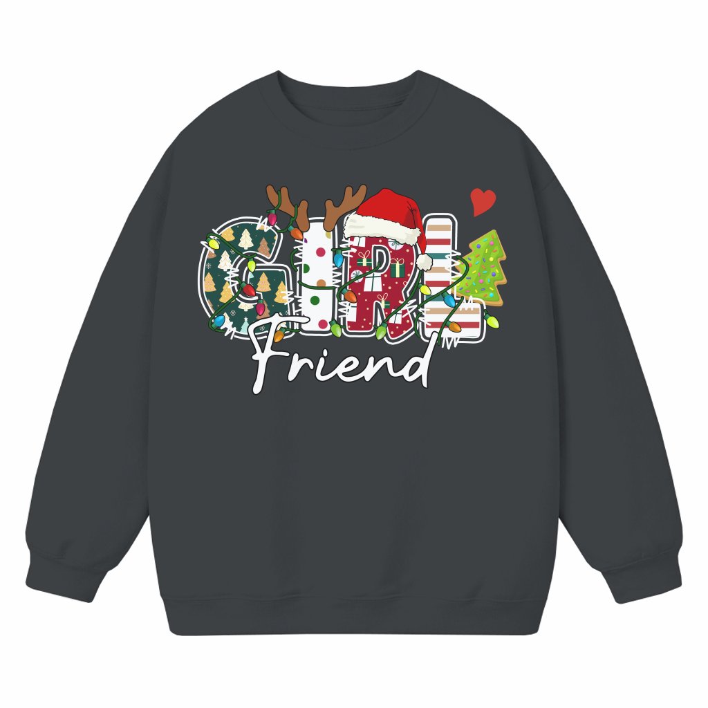 Cute Matching Couple Sweatshirt – Christmas Gift for Boyfriend Girlfriend - front view