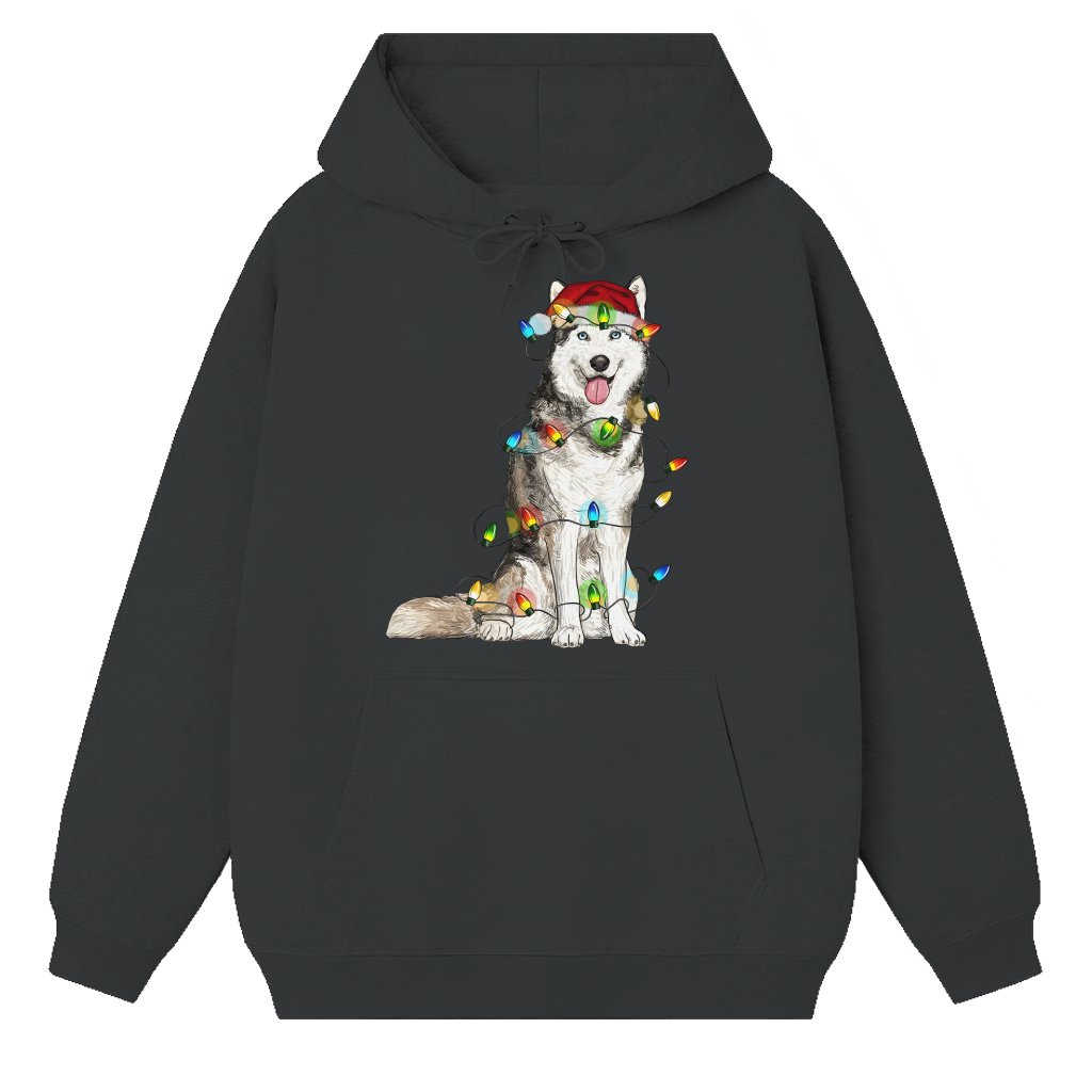 Funny Husky Hoodie – Christmas Gift for Dog Lovers - front view