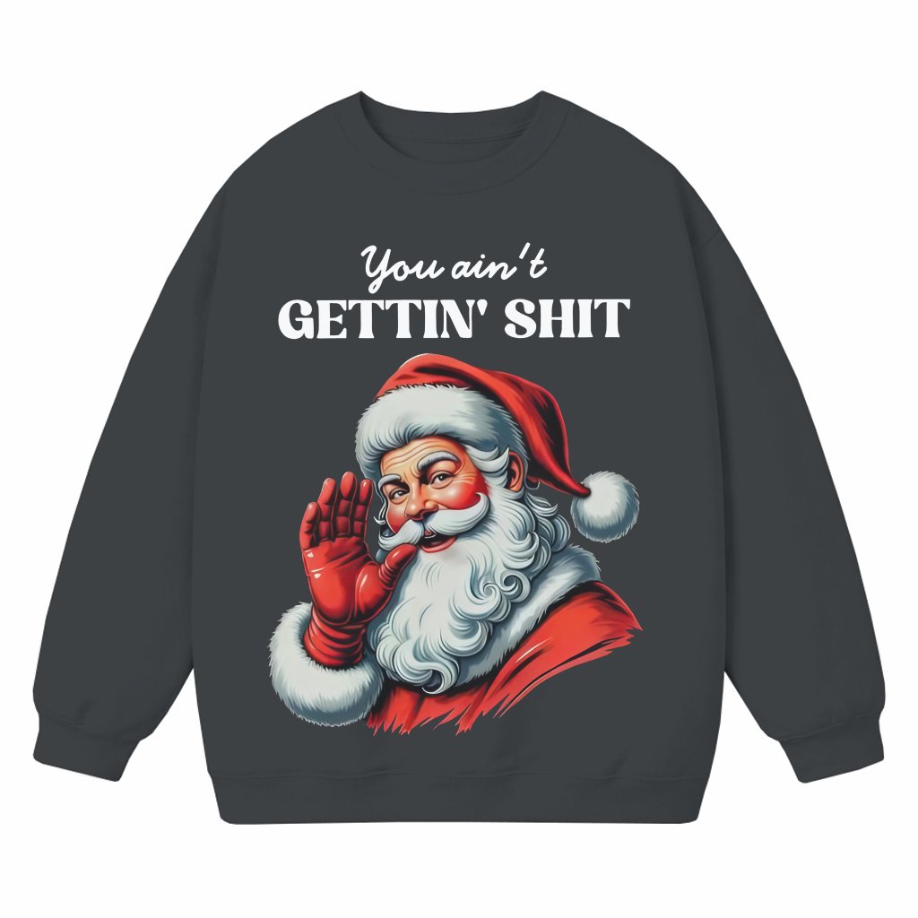 Funny You Aint Getting Shit Sweatshirt – Christmas Gift - front view