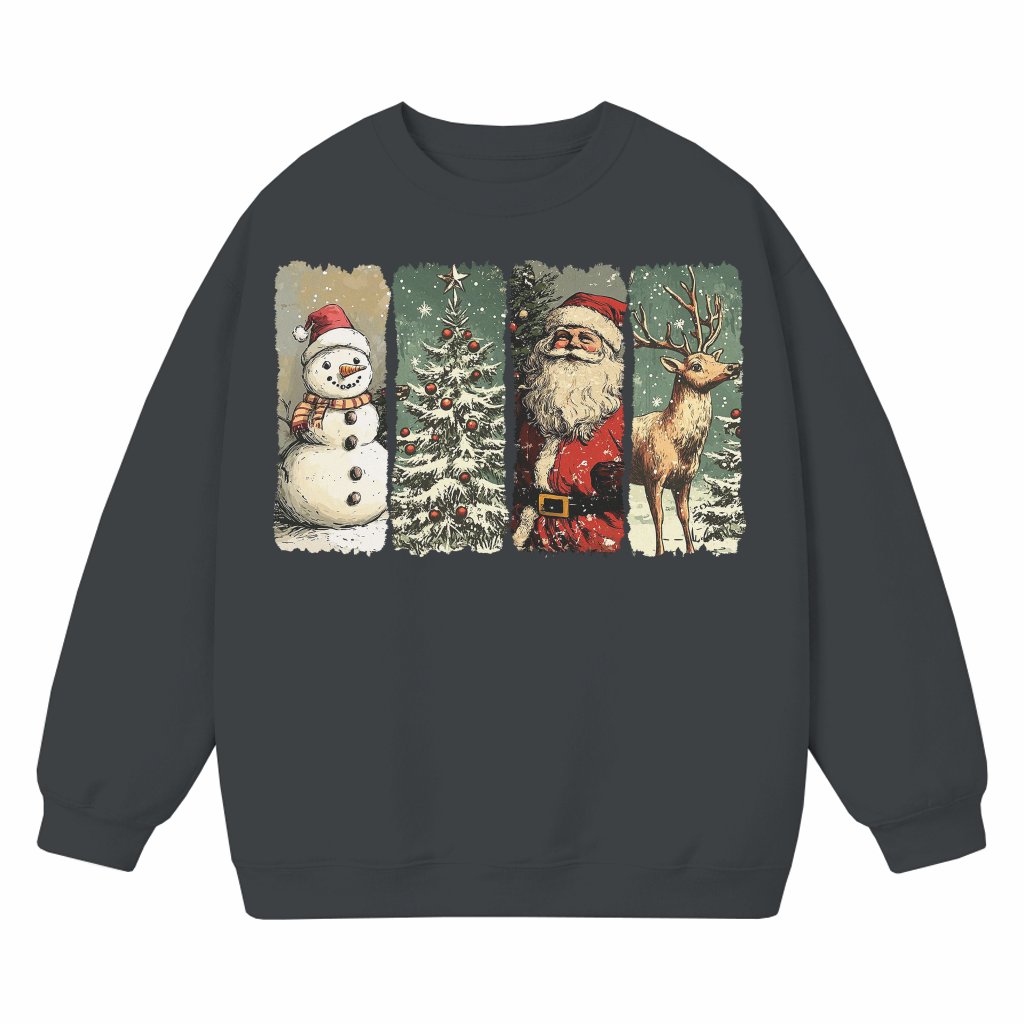 Vintage Santa Sweatshirt – Christmas Gift for Her - front view