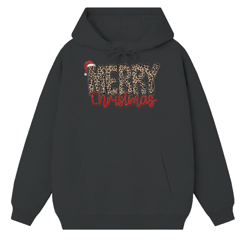 Trendy Leopard Print Hoodie – Christmas Holiday Gift - front view