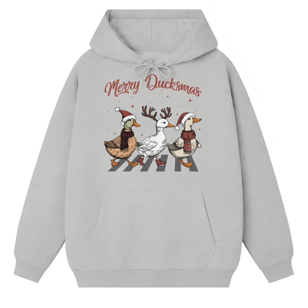 Funny Ducksmas Pullover Hoodie – Christmas Gift for Duck Lovers - front view