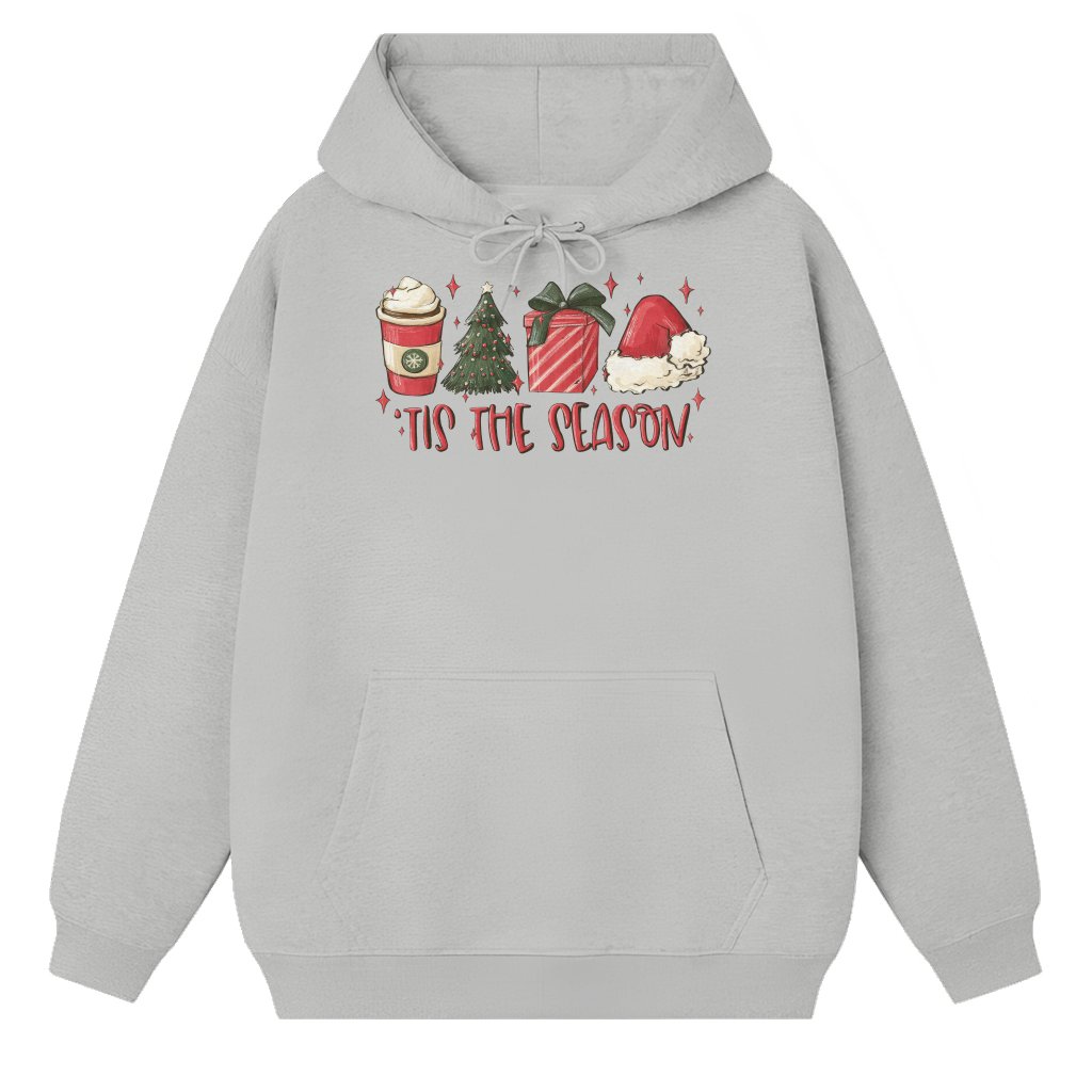 Tis the Season Hoodie – Christmas Gift Cute Merry Winter Holiday - front view