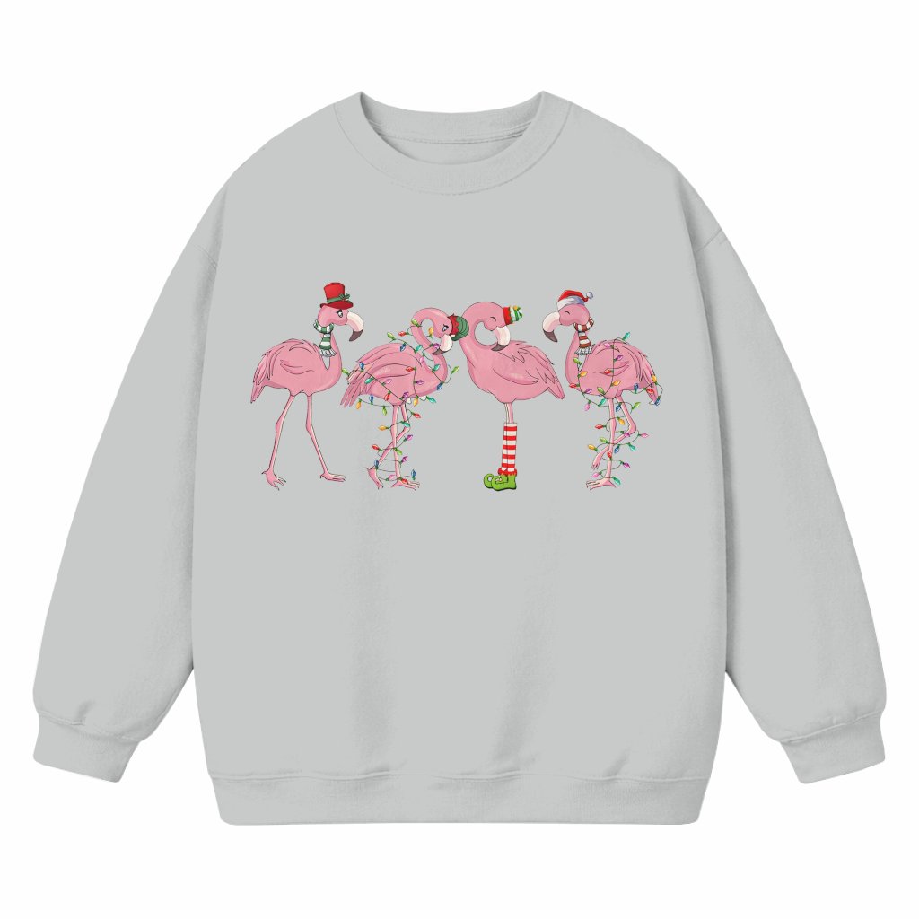 Funny Flamingo Sweatshirt Christmas – Gift Cute - front view