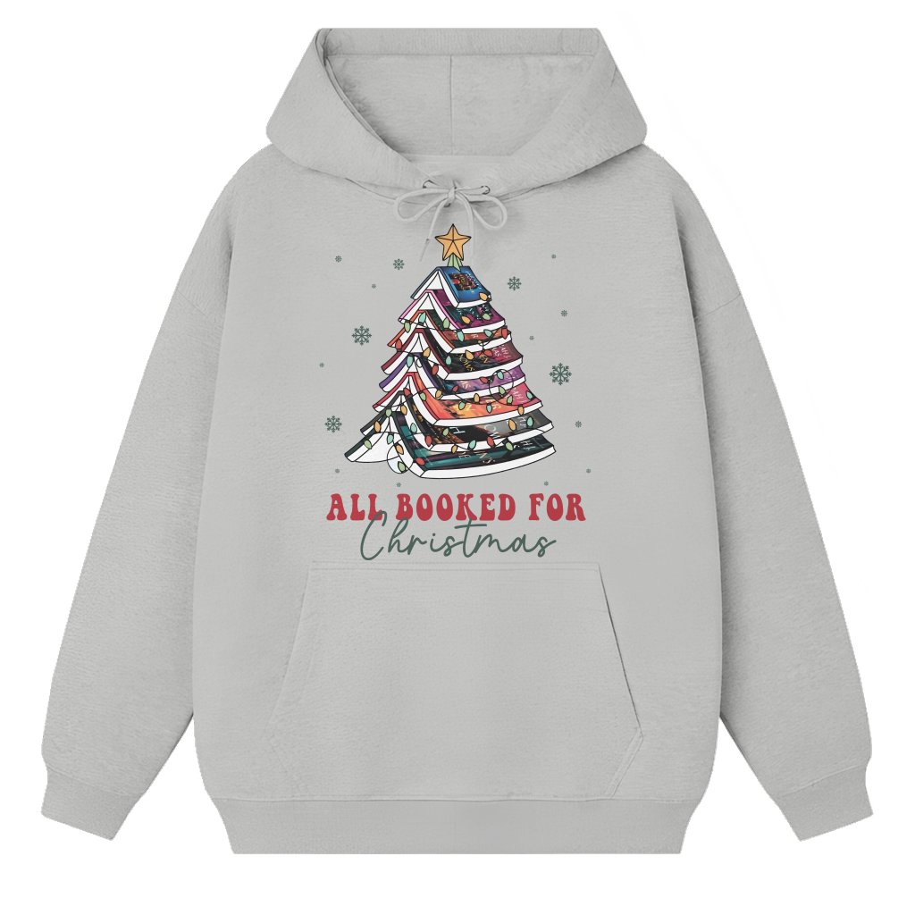 All Booked Hoodie – Christmas Gift for Bookworm Librarian Funny - front view