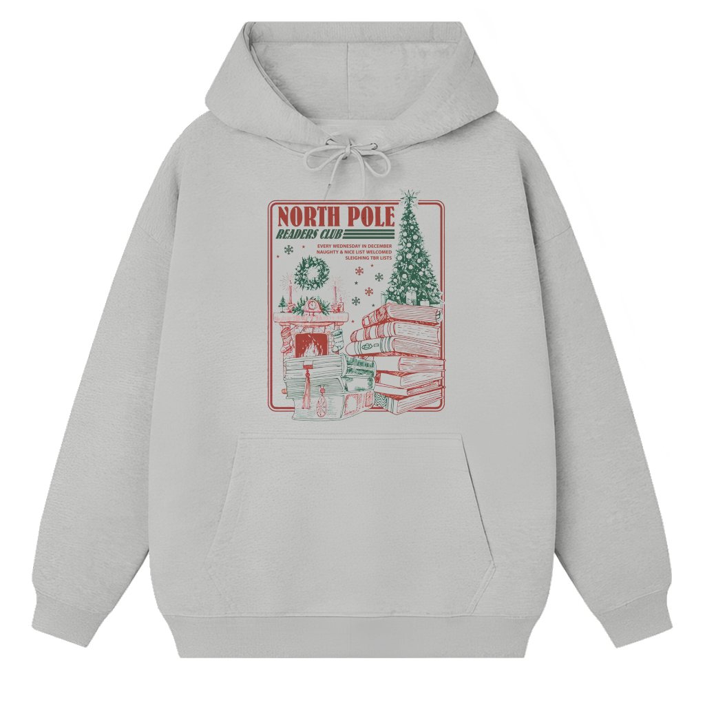 Readers Club Hoodie – Christmas Gift for Book Lover Cozy - front view