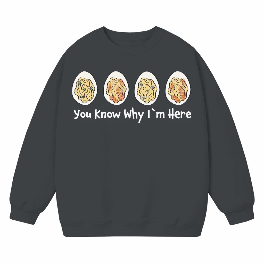 Funny Deviled Eggs Sweatshirt – Thanksgiving Gift for Foodie Graphic - front view