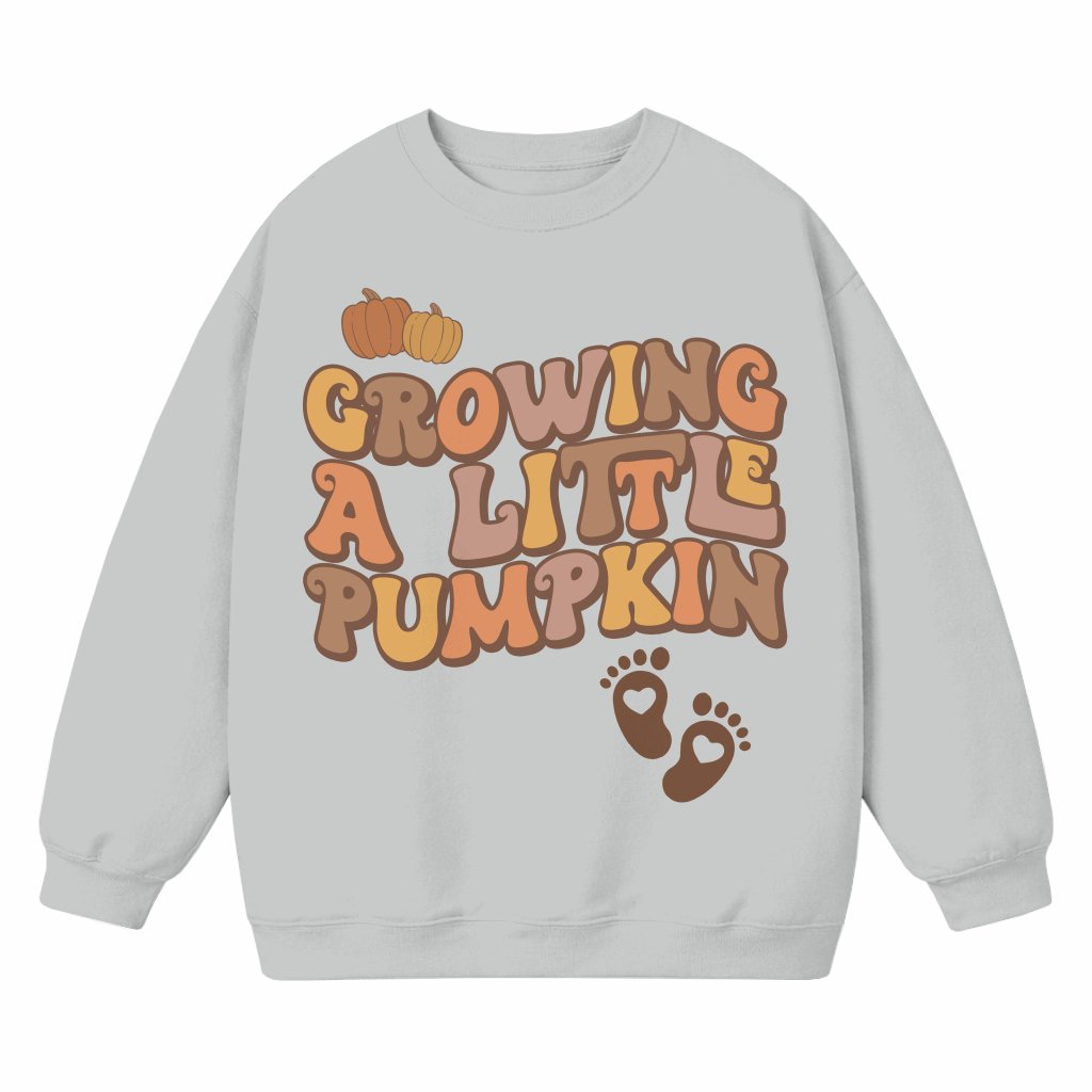 Growing a Little Pumpkin Sweatshirt – Pregnancy Reveal Gift for Women Fall Maternity Cute - front view