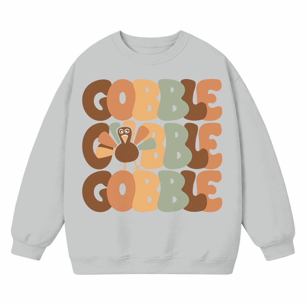 Funny Gobble Sweatshirt – Thanksgiving Gift for Family Matching - front view