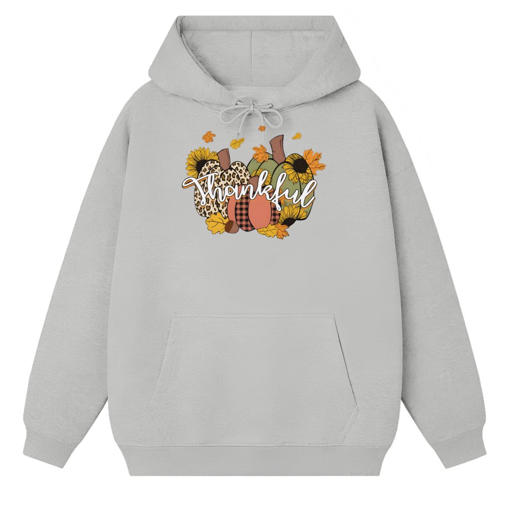 Thankful Autumn Harvest Hoodie – Cute Fall Gift for Pumpkin Lover - front view
