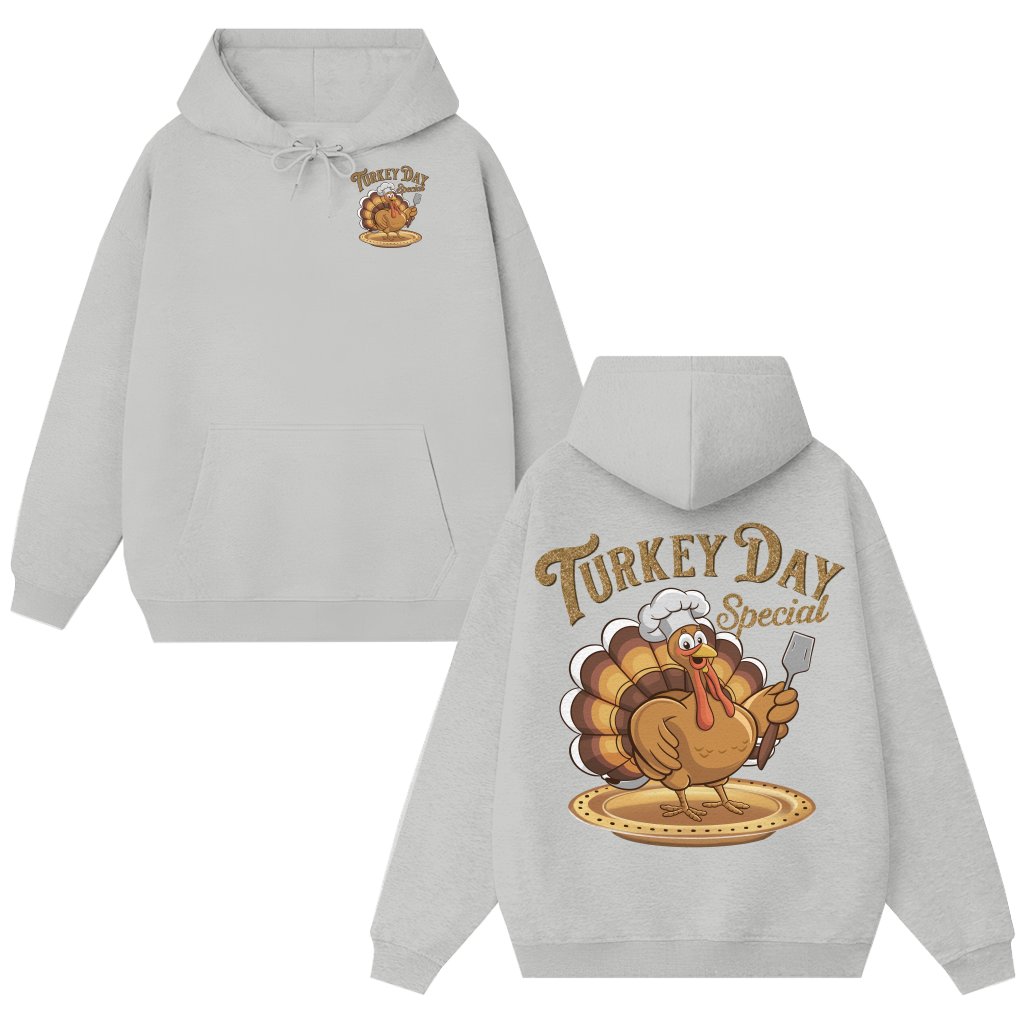 Funny Turkey Hoodie – Thanksgiving Gift for Men Women - front view