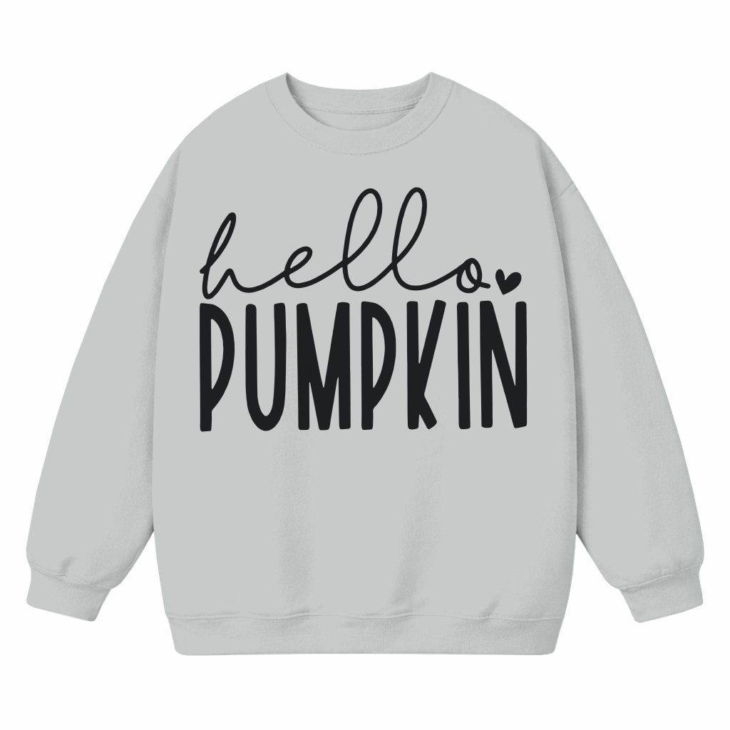 Cute Hello Pumpkin Sweatshirt – Fall Halloween Thanksgiving Gift - front view