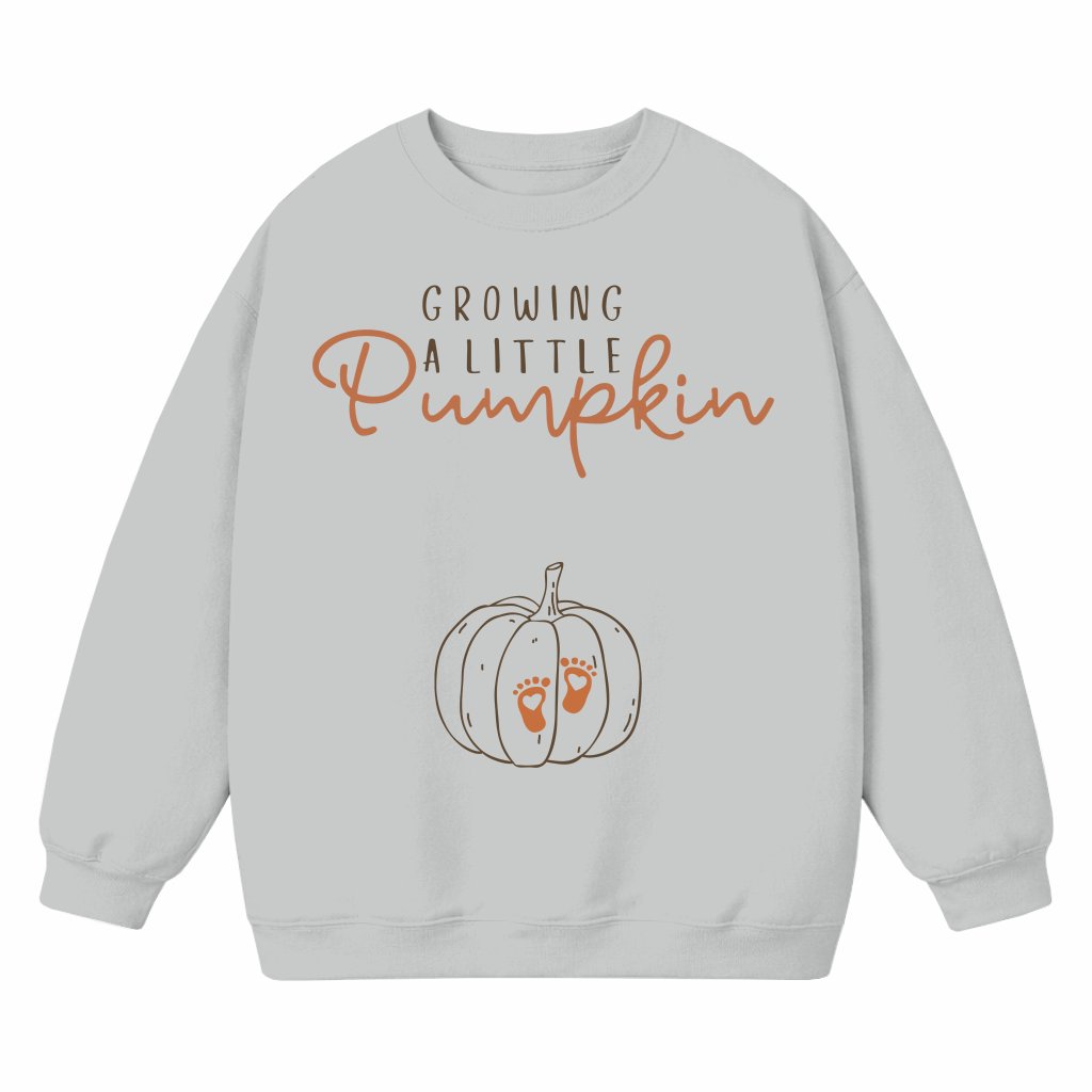 Growing A Little Pumpkin Sweatshirt – Thanksgiving Gift for Expecting Mom - front view