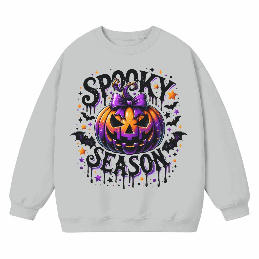 Cute Spooky Ghost Pumpkin Sweatshirt – Halloween Gift for Her Fall - front view