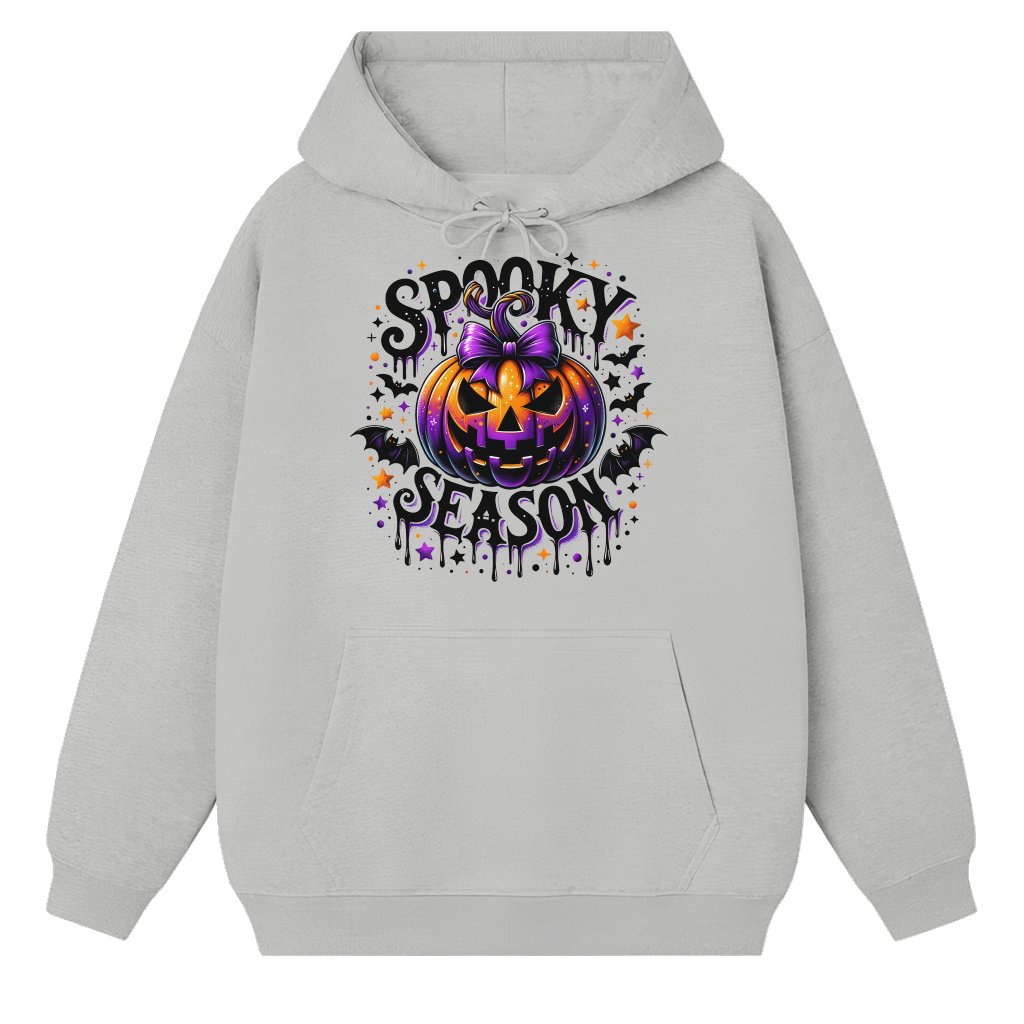 Spooky Season Cute Ghost Pumpkin Hoodie – Halloween Gift for Her Trendy - front view