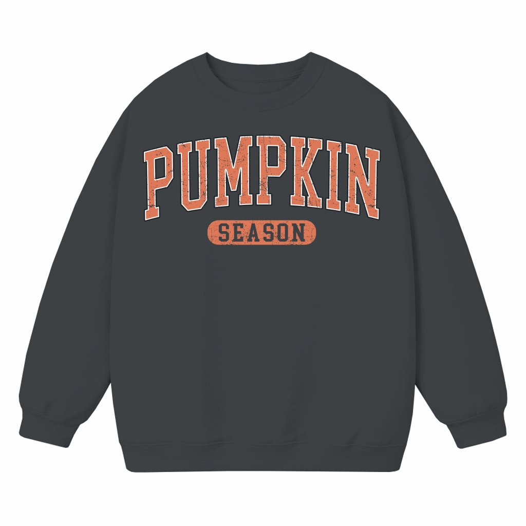 Pumpkin Season Sweatshirt – Fall Thanksgiving Halloween Gift Retro Cute - front view