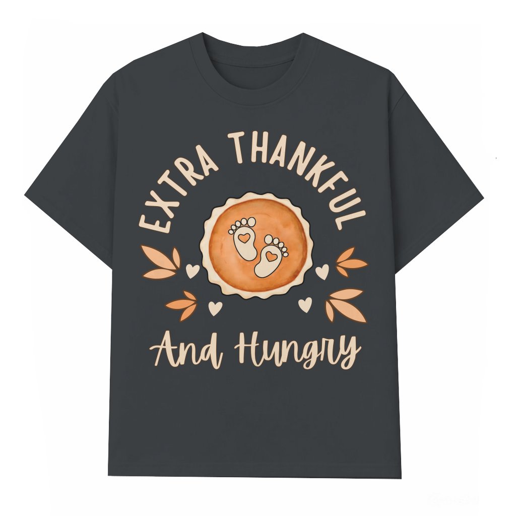 Funny Thanksgiving Pregnancy Announcement T-shirt – Gift for Mom To Be Fall Reveal - front view
