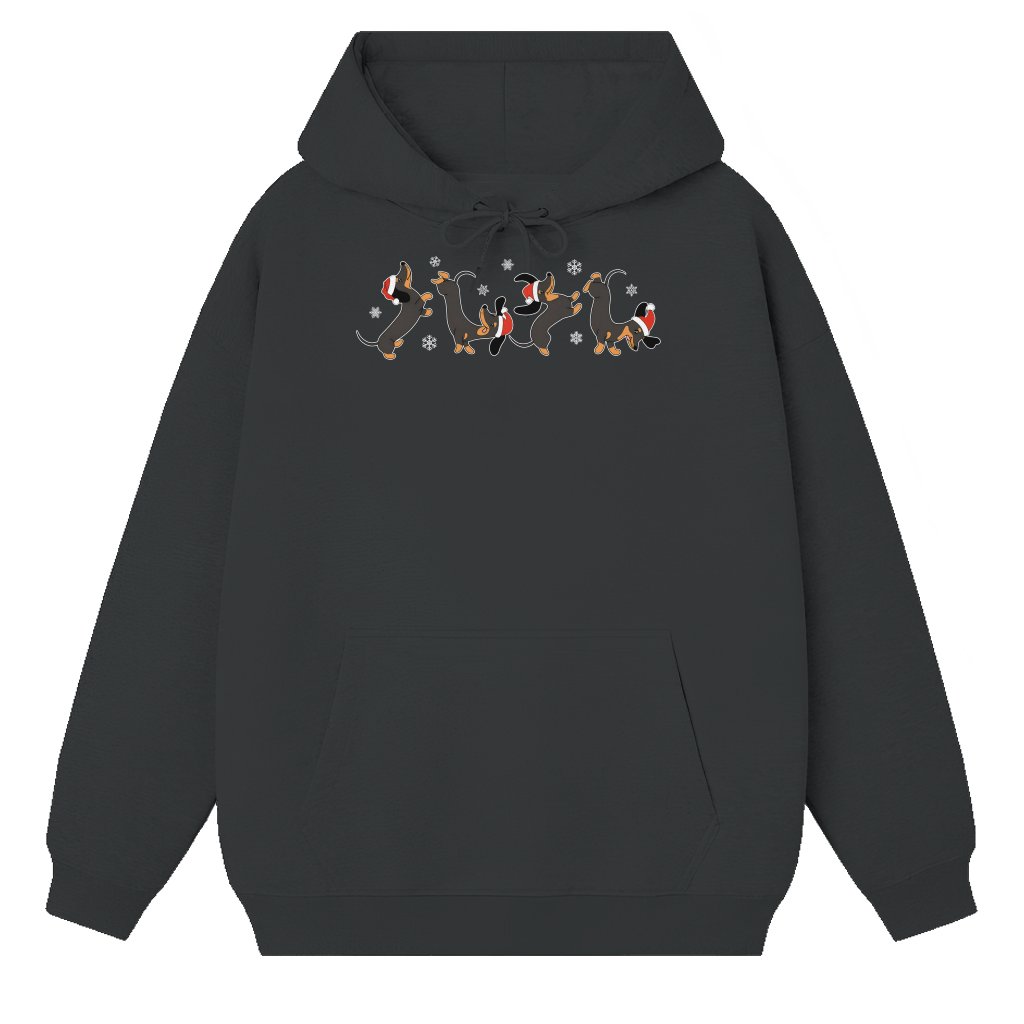 Cute Dachshund Christmas Hoodie Dog Lover Gift Funny Holiday Top - front view