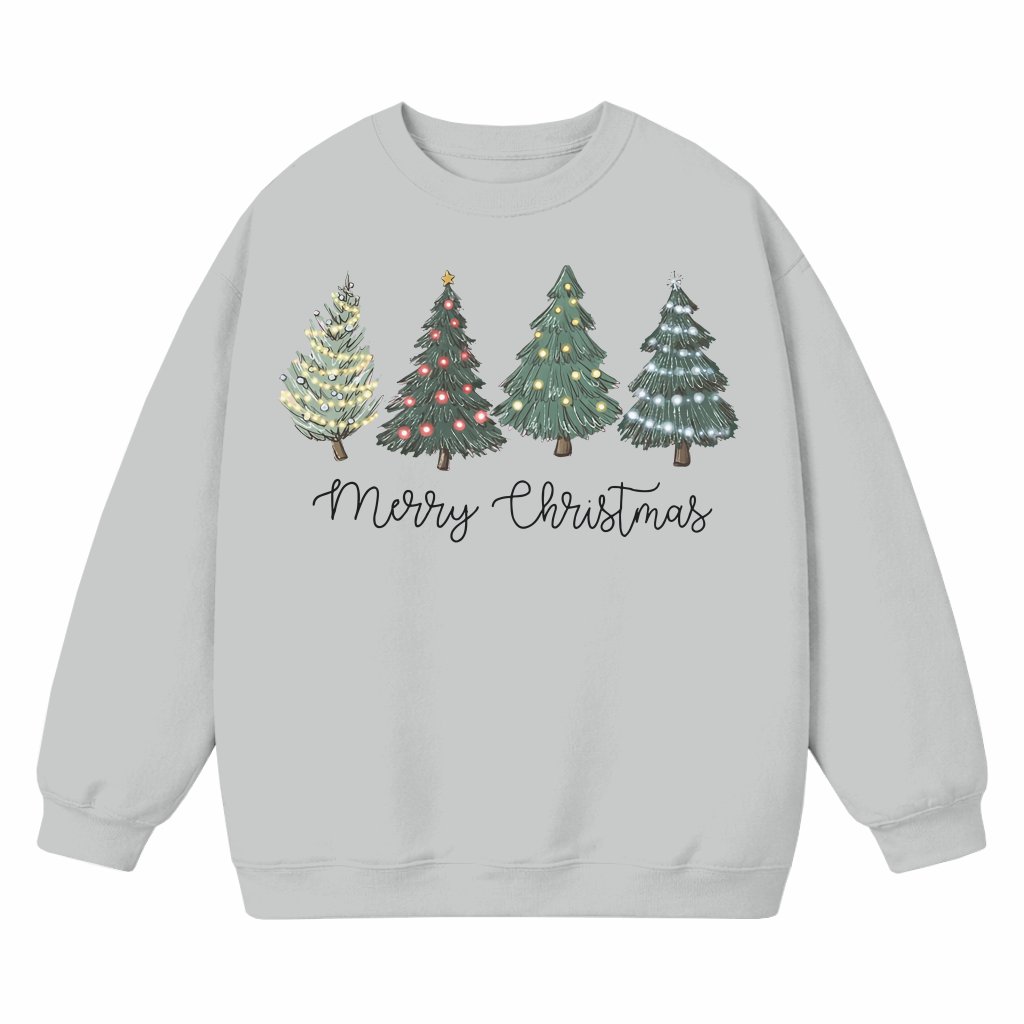 Christmas Trees Sweatshirt – Christmas Gift Trendy Merry - front view