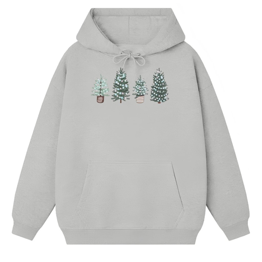 Christmas Tree Hoodie – Christmas Gift Festive Tree Lights - front view