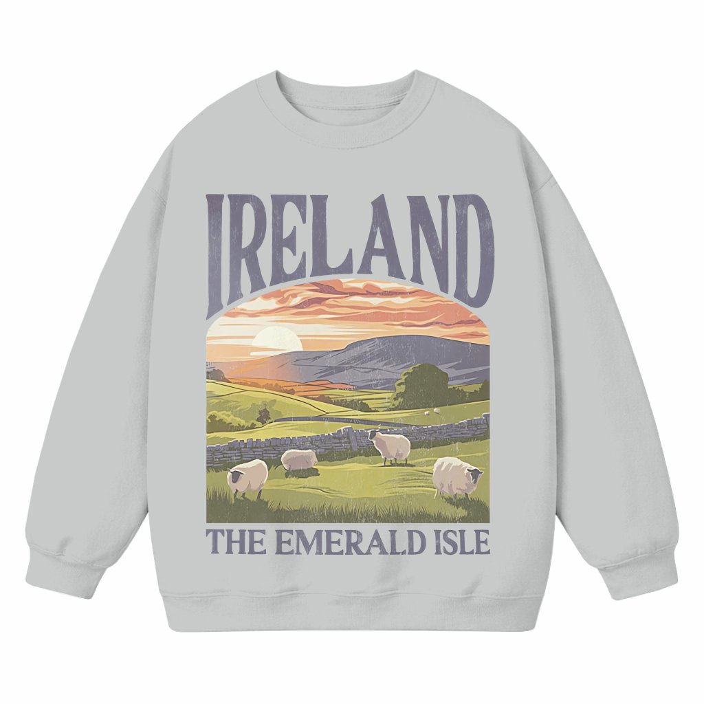 Sweatshirt St. Patrick's Day – Vintage Irish Shamrock Clover Gift for Irish - front view