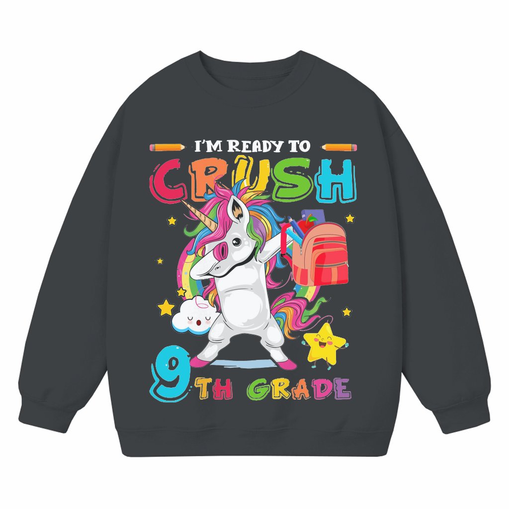 Mermaid 4th Grade Sweatshirt – Back to School Gift for Girls - front view