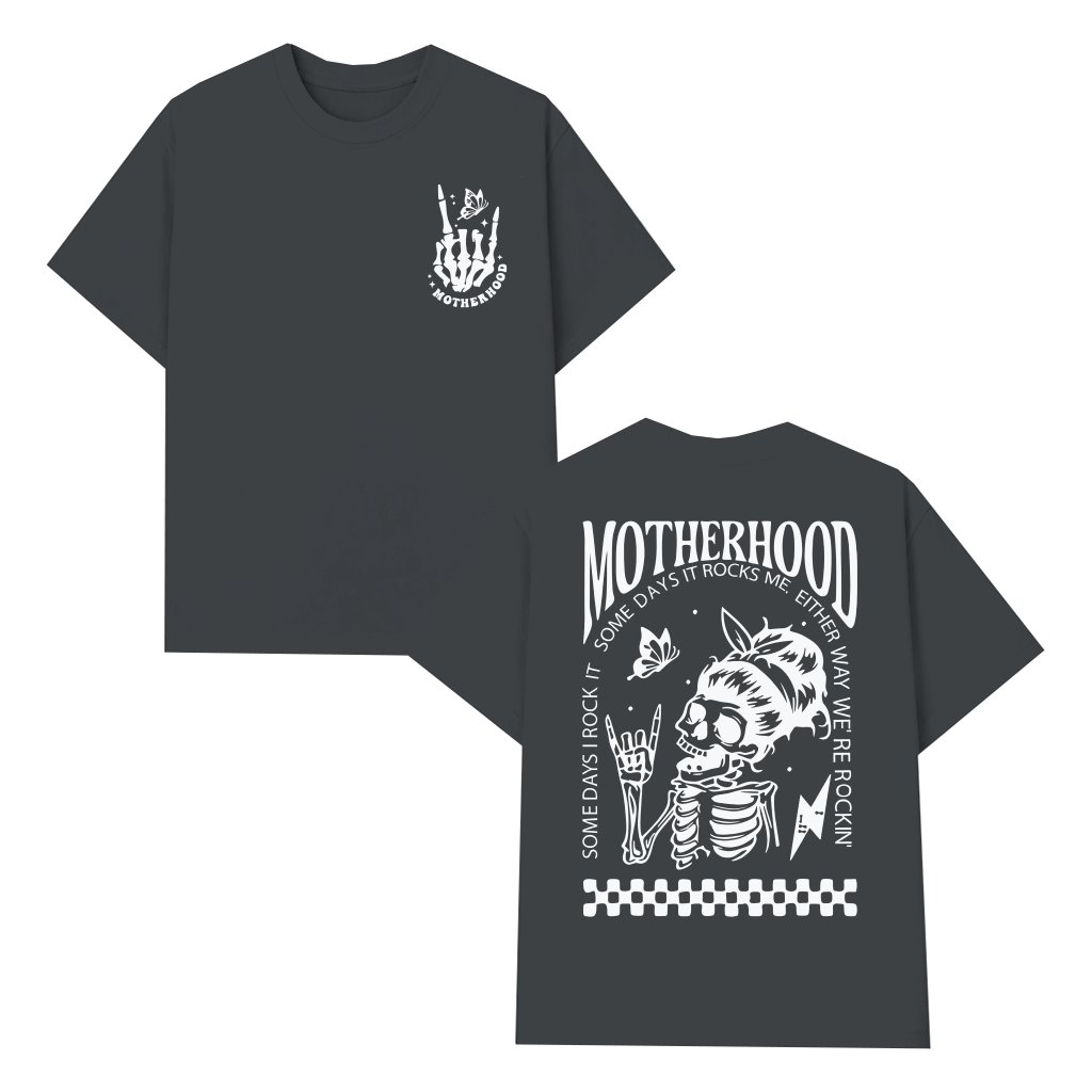 Gothic Skull Butterfly Graphic T-shirt – Birthday Gift for Women - front view