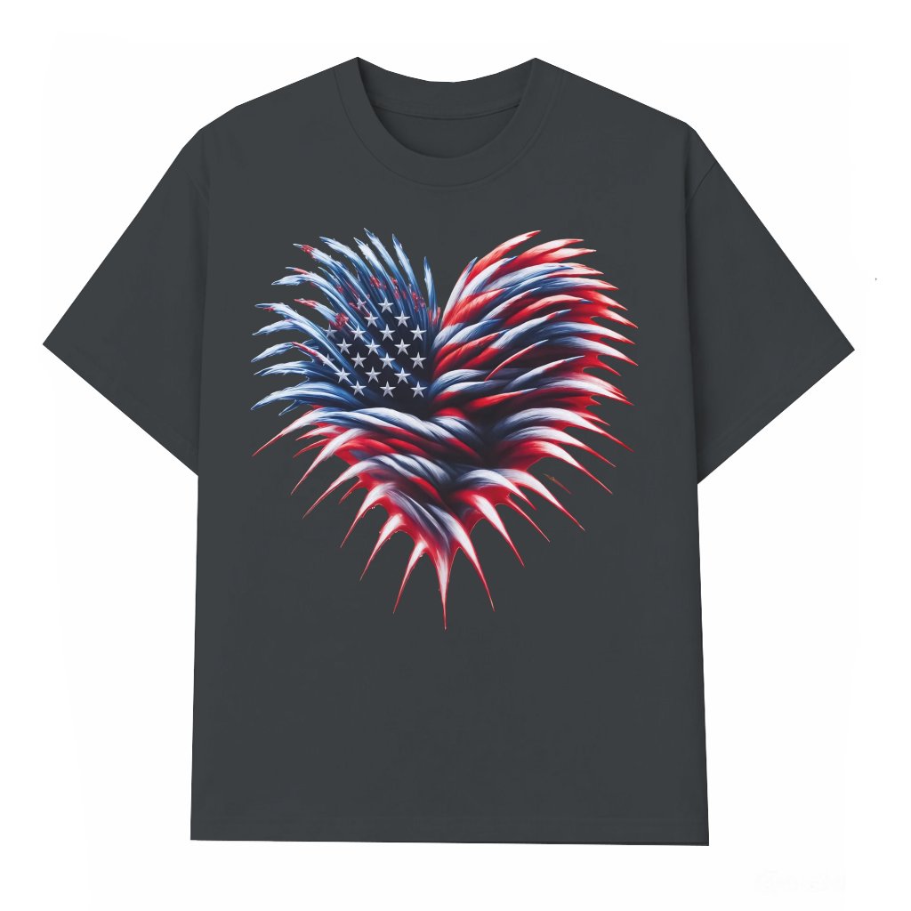 Retro Fighter Jet T-shirt – Patriotic American Flag Military Gift for Men - front view