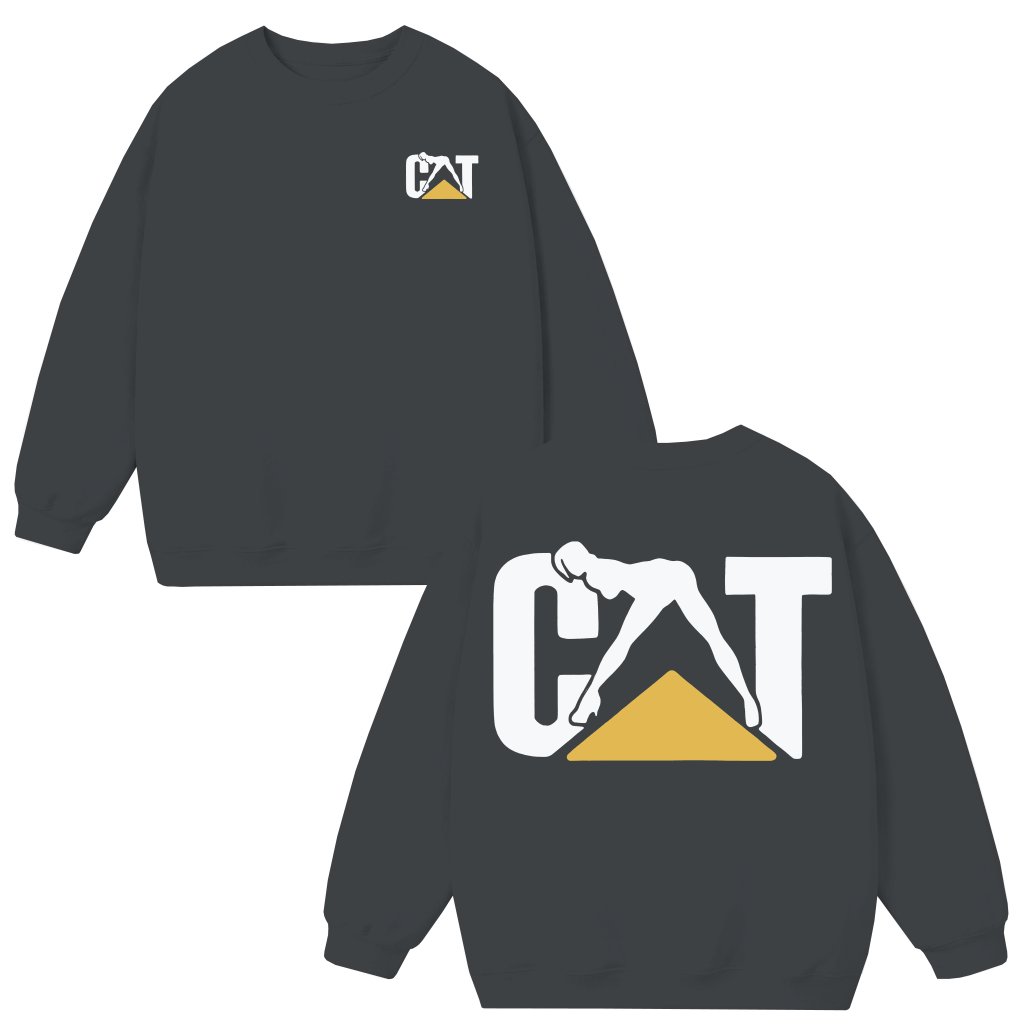 Construction Worker Sweatshirt – Gift for Men Equipment Graphic - front view