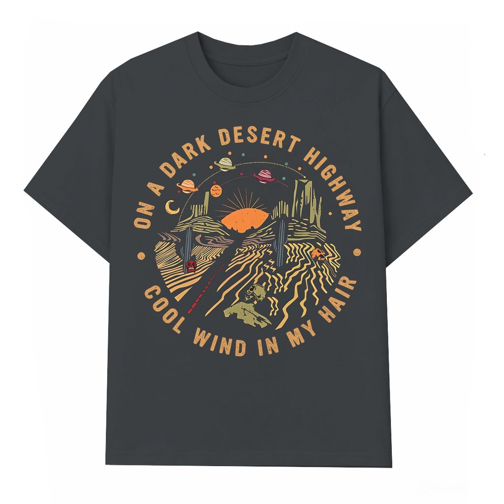 Desert Road Trip T-shirt – Travel Gift for Men Women Vintage Graphic - front view
