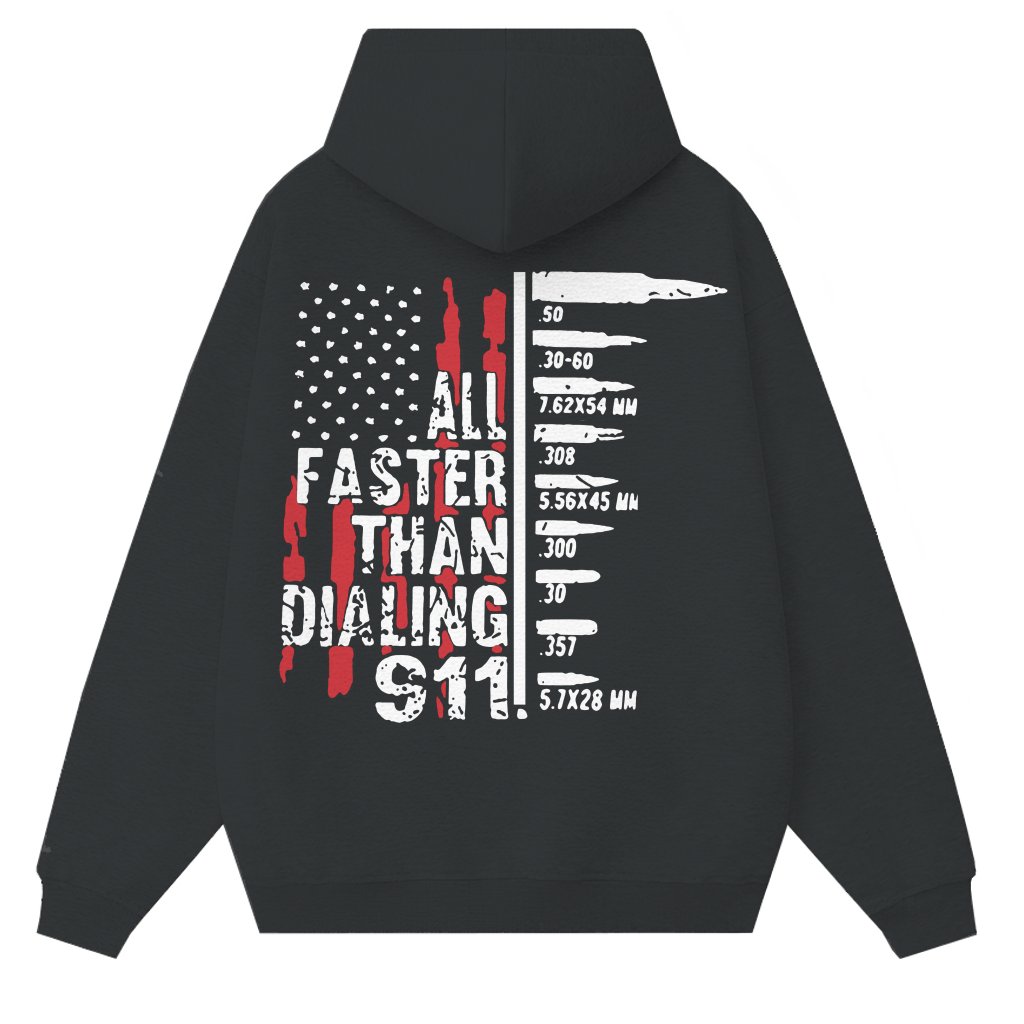 Letter Flag Print Hoodie – Birthday Gift for Men Streetwear - front view