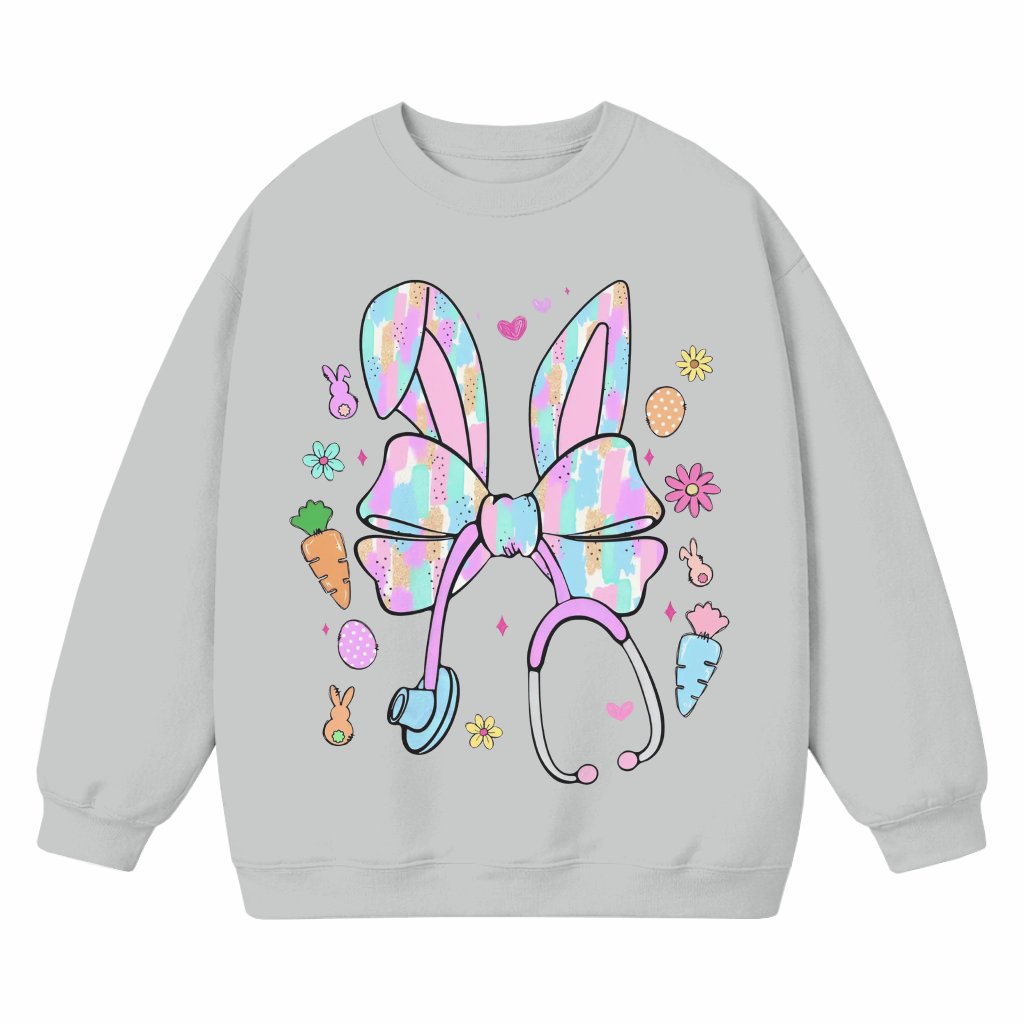 Easter Bunny Coquette Sweatshirt – Easter Gift for Nurse - front view