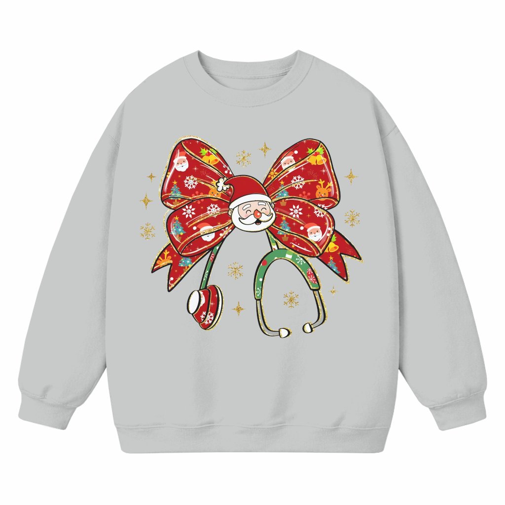 Stethoscope Preppy Nurse Sweatshirt – Christmas Gift for Nurse - front view