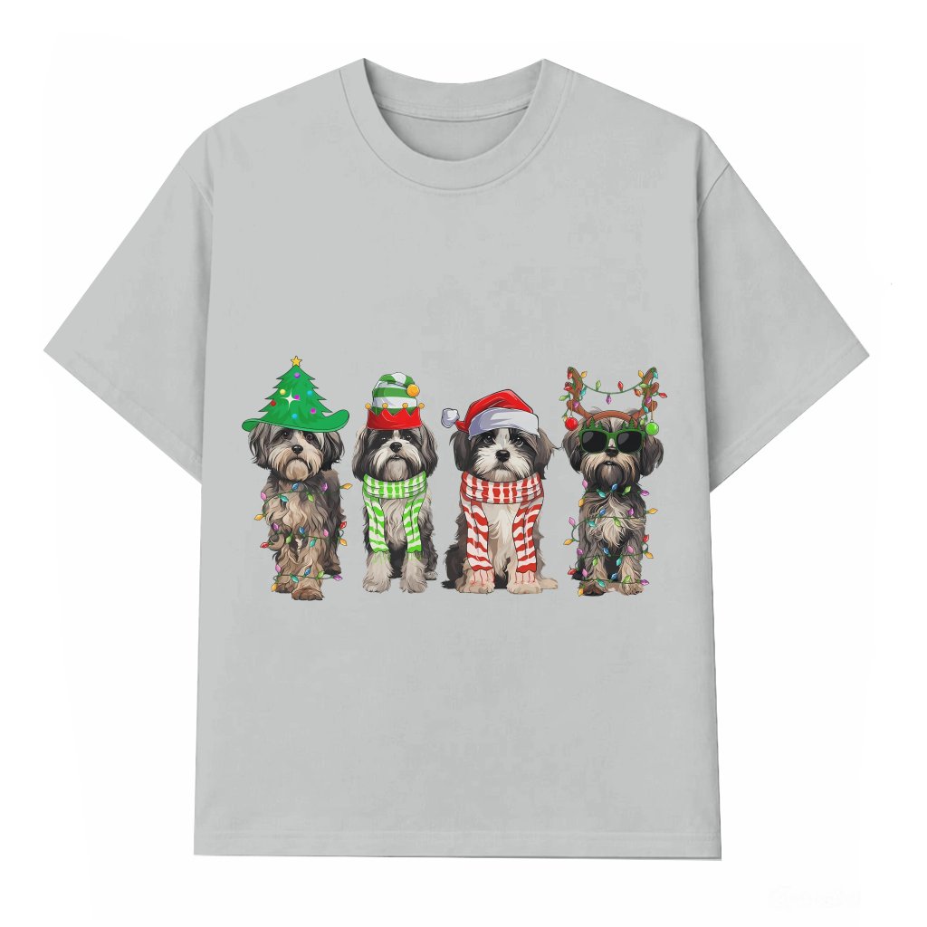 Shih Tzu T-shirt – Christmas Gift for Dog Lover Retro Vintage - front view