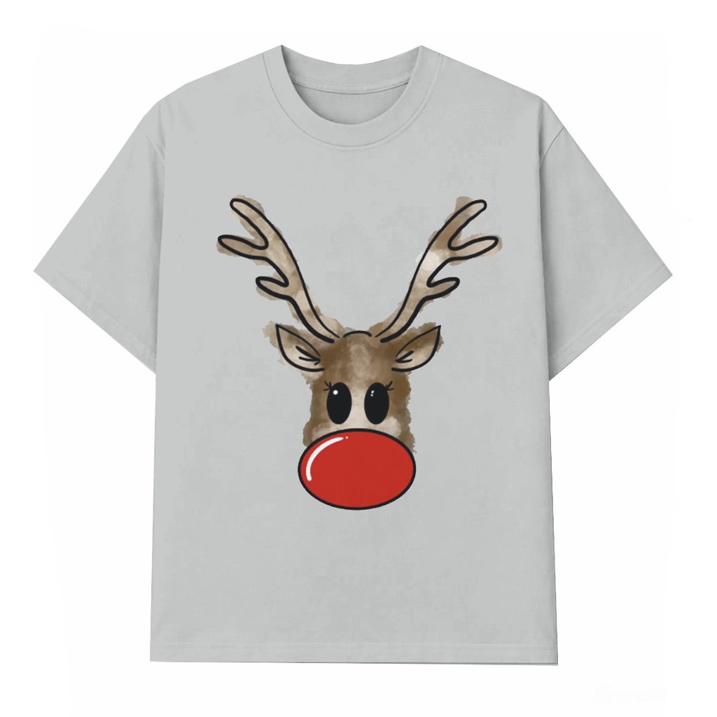 Reindeer T-shirt – Christmas Gift for Family Festive Holiday - front view