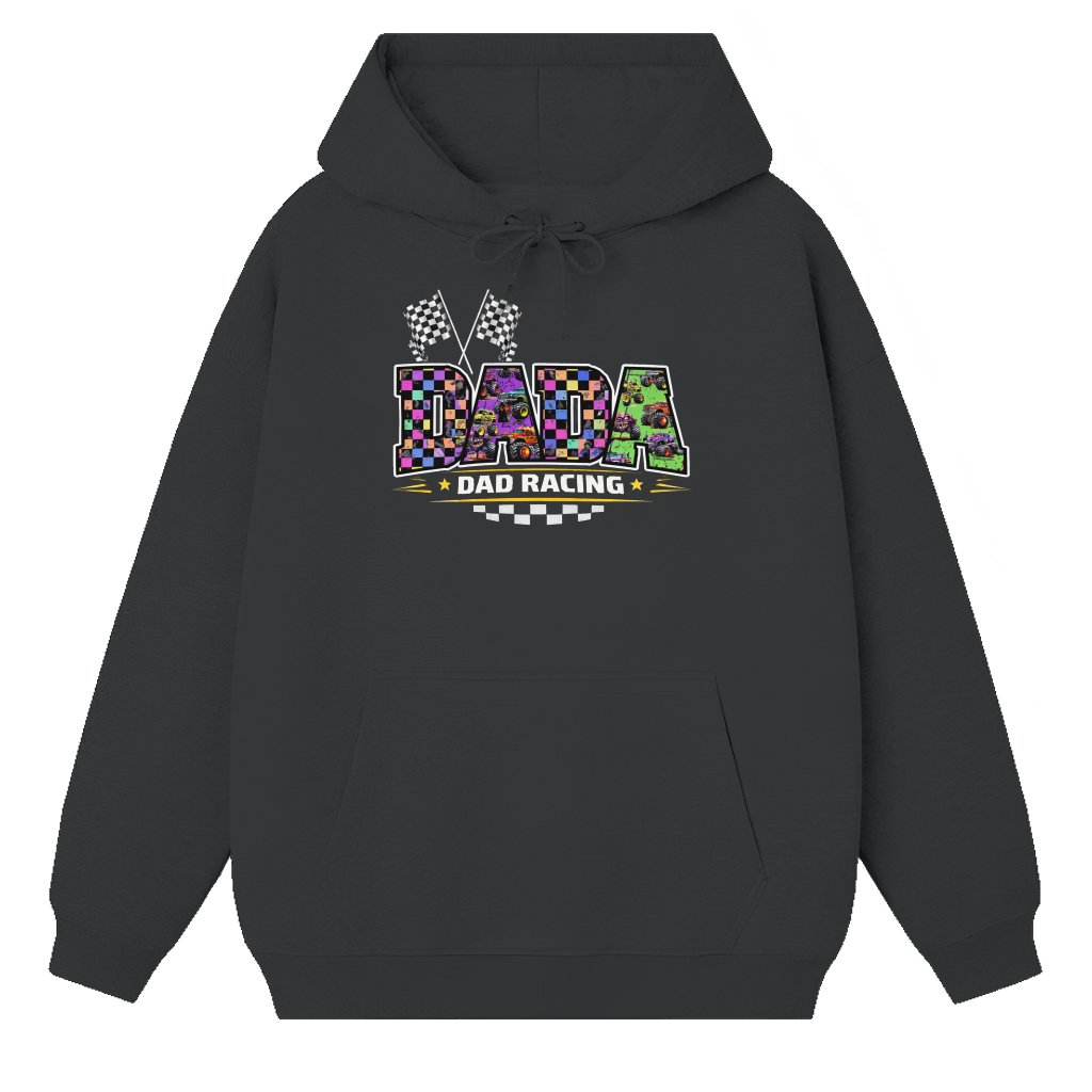 Dada Racing Hoodie – Gift for Dad Checkered - front view